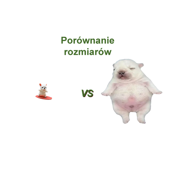 porównanie_2 Pies surfer na desce – figurka 3D, pibble, ozdoba biurka, prezent